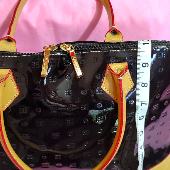 Black Patent Leather Handbag, Arcadia - Made in Italy. - Picture 15 of 16